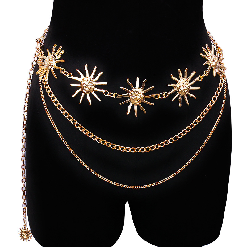 Body Jewelry For You - Gruby, wielowarstwowy punkowy gotycki łańcuszek na