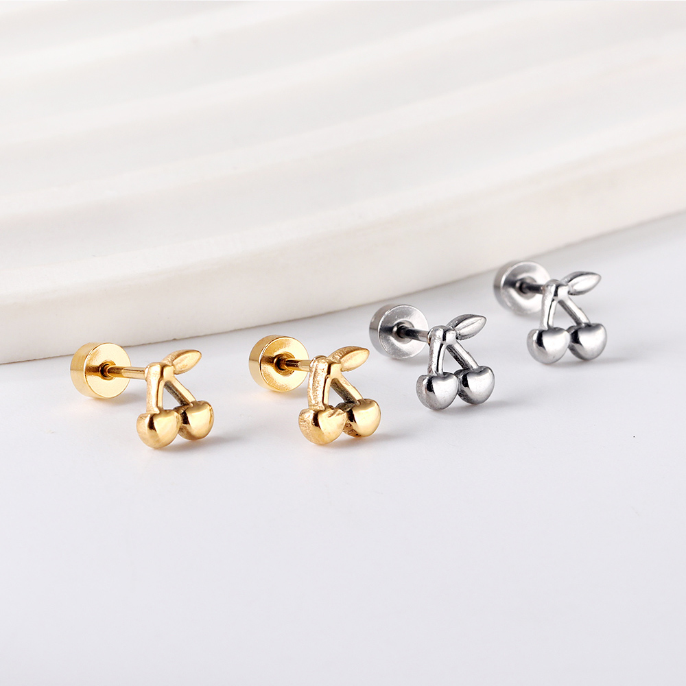 Body Jewelry Surgical Steel - LUXUKISSKIDS 1 para małych kolczyków w