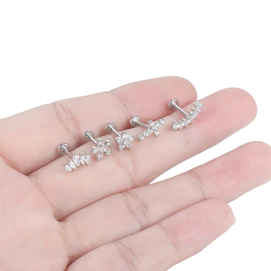 1Pc Kwiatowy kolczyk do przekł – Body Jewelry Surgical Steel recenzja i cena